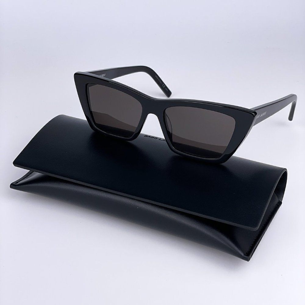 NEW Saint Laurent SL276 001 BLACK GREY MICA Women Sunglasses